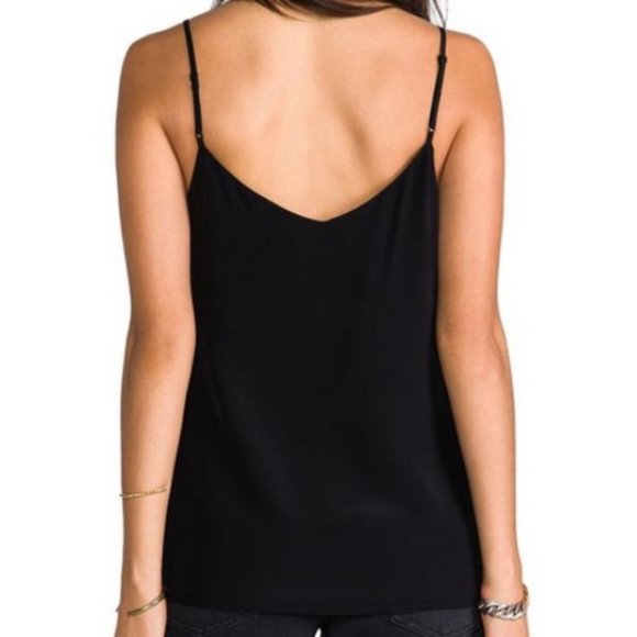 yumi kim black button silk cami tank top - Picture 3 of 8